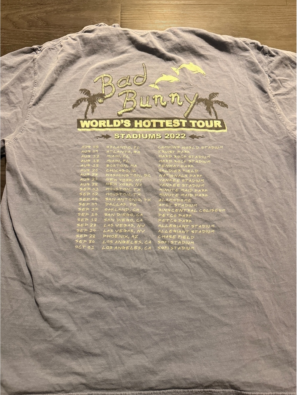 Official Bad Bunny 2022 World's Hottest Tour Tee